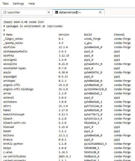 Conda packages