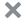 Shows an X icon