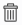 Shows trash can icon