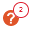 red circle with question mark and number