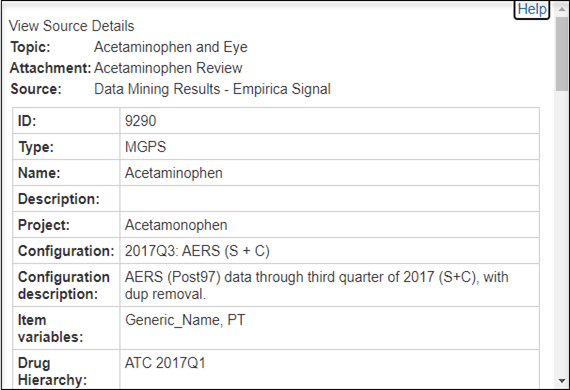 View Source Details in Oracle Empirica Signal