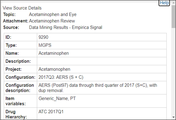 View Source Details in Oracle Empirica Signal