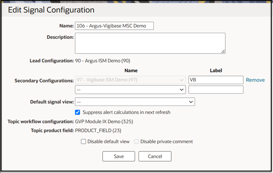Edit the multisource signal configuration