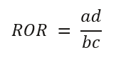 ROR = ad/bc ROR = ad/bc
