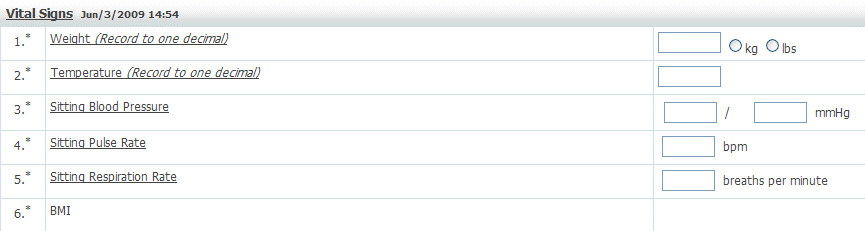 InForm application display with auto-generated mappings