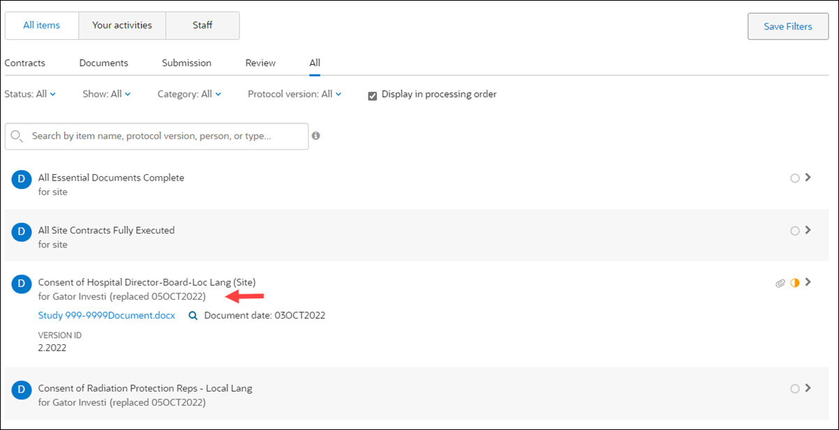 Replaced PI shown in activity lists