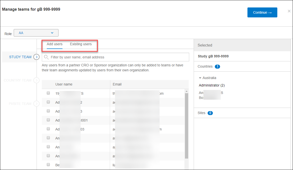 Managing team member assignments