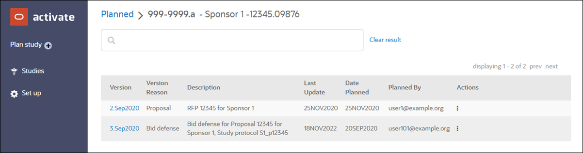 Study version subpage Study version subpage