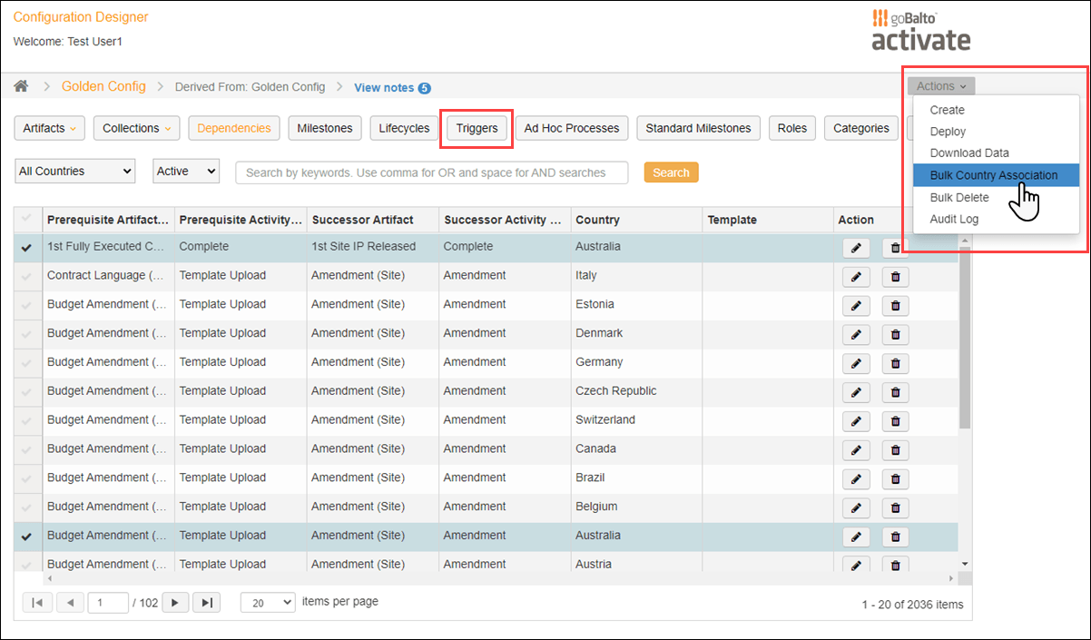 View dependencies and triggers