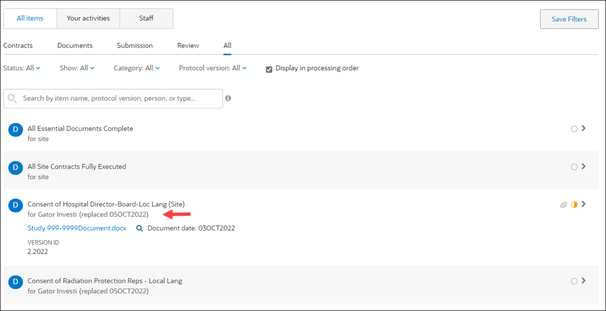 Replaced PI shown in activity lists