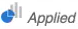 Icon combines a pie chart and bar chart with the word Applied