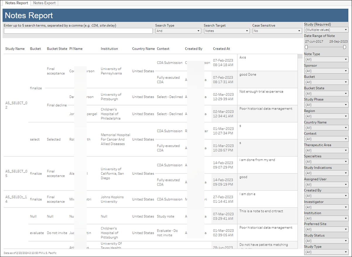 Notes Report – Notes Report worksheet Notes Report – Notes Report worksheet