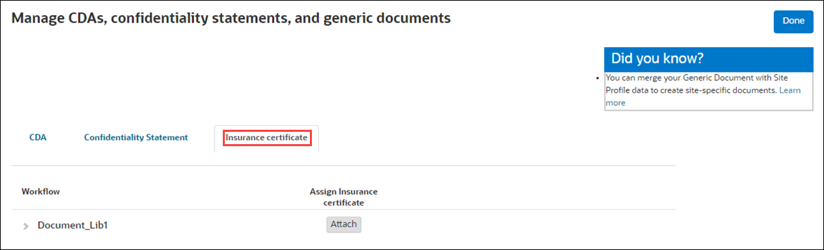 Attach generic document file