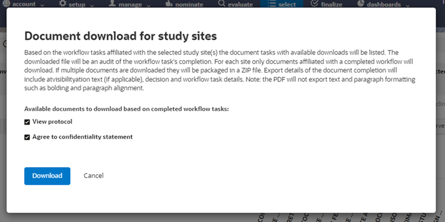 Choose the files to include in the download Choose the files to include in the download