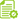 Icon is a green line drawing of a sheet a paper with a green gear at the lower right corner