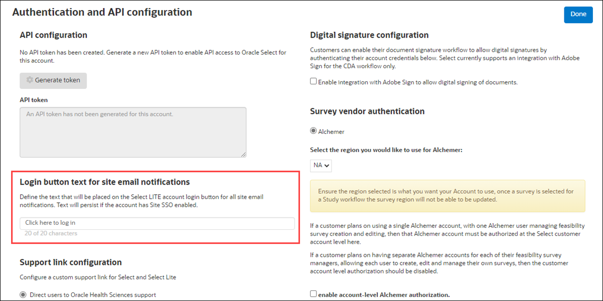 Configure custom login button text for site email notifications Configure custom login button text for site email notifications