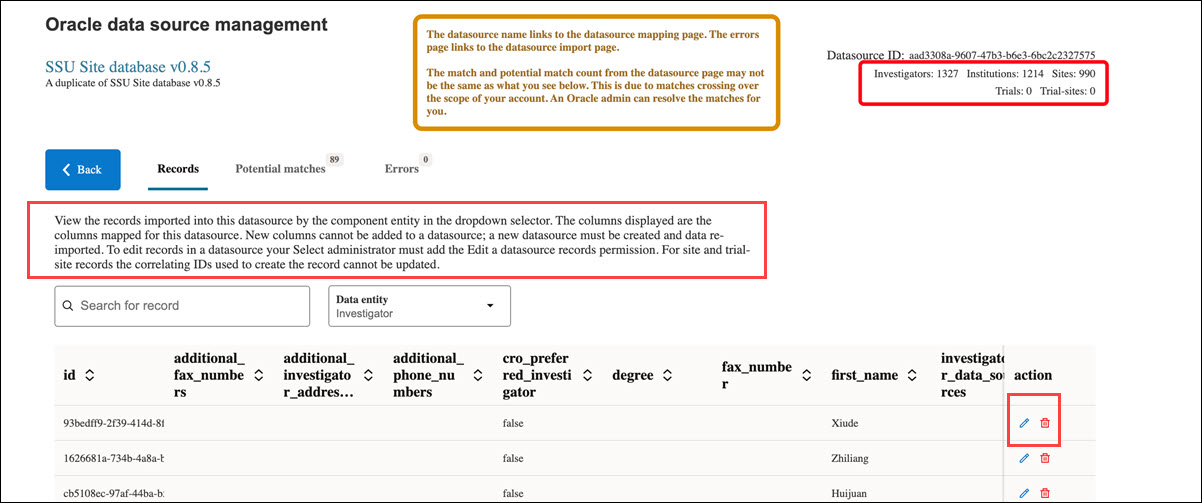 Datasource details page user interface improvements Datasource details page user interface improvements