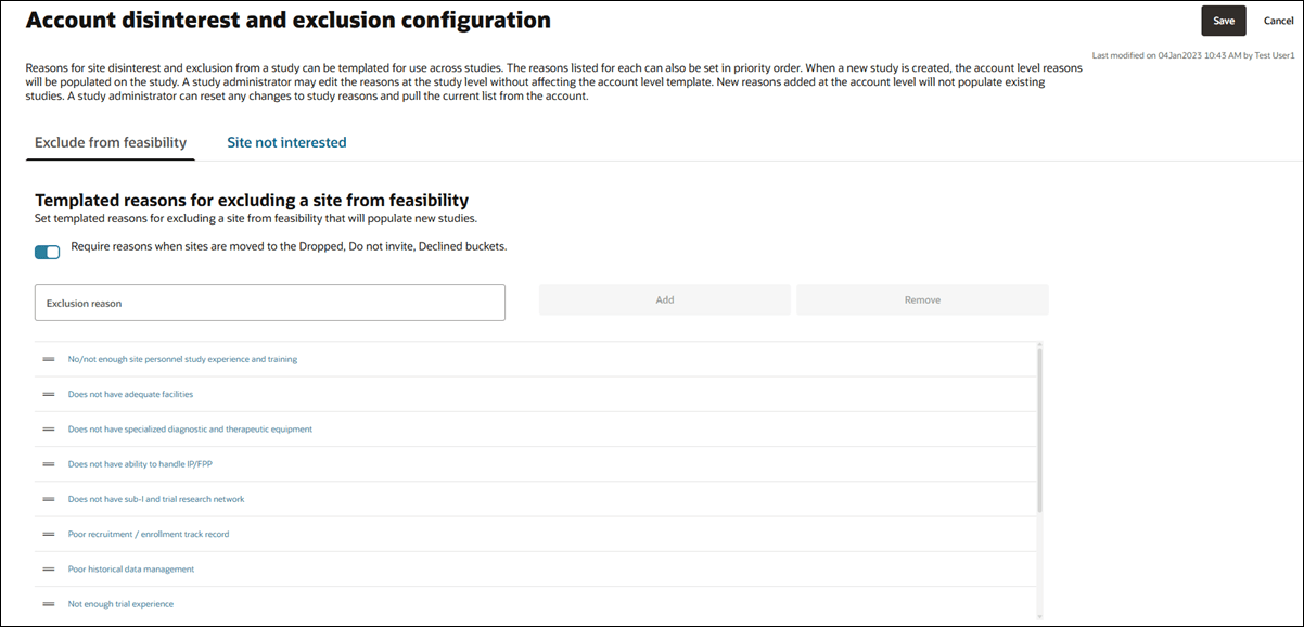 Account exclude from feasibility tab Account exclude from feasibility tab