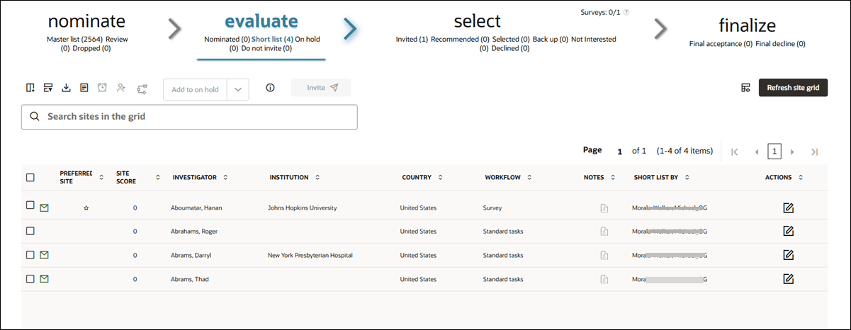 Evaluate bucket state Evaluate bucket state