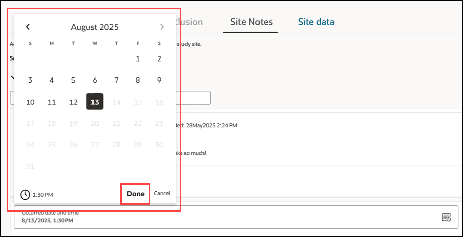 Date/datetime picker showing restyled Done button Date/datetime picker showing restyled Done button