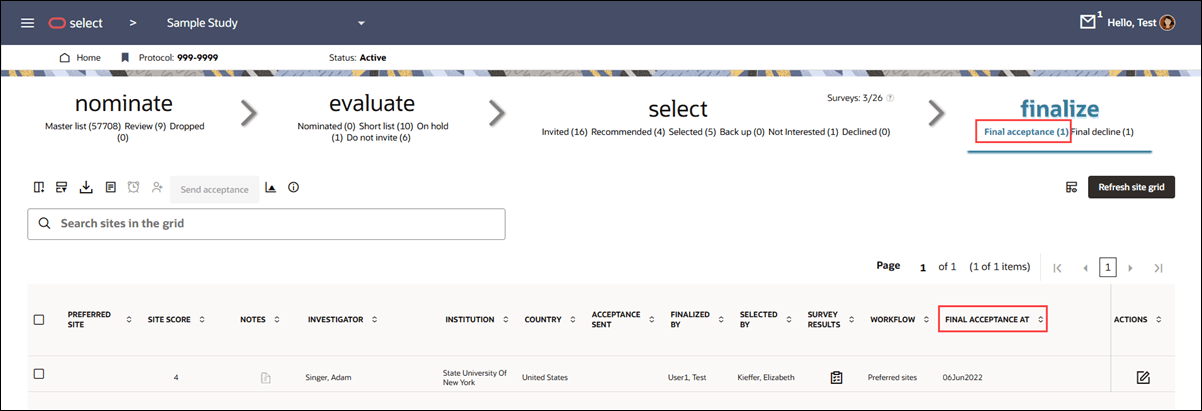 Final acceptance bucket state showing relabeled Final acceptance at column Final acceptance bucket state showing relabeled Final acceptance at column