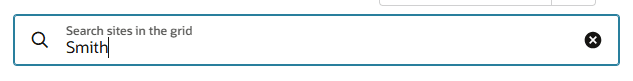 Search field with clear option