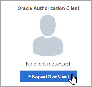 Request New Client is a button.