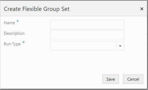 This image shows the create flexible group set.