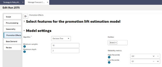 This image shows promotion effects output review.