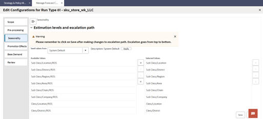 This image shows edit configurations.