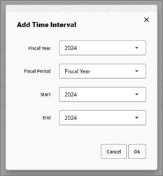This image shows the time interval menus. This image shows the time interval menus.
