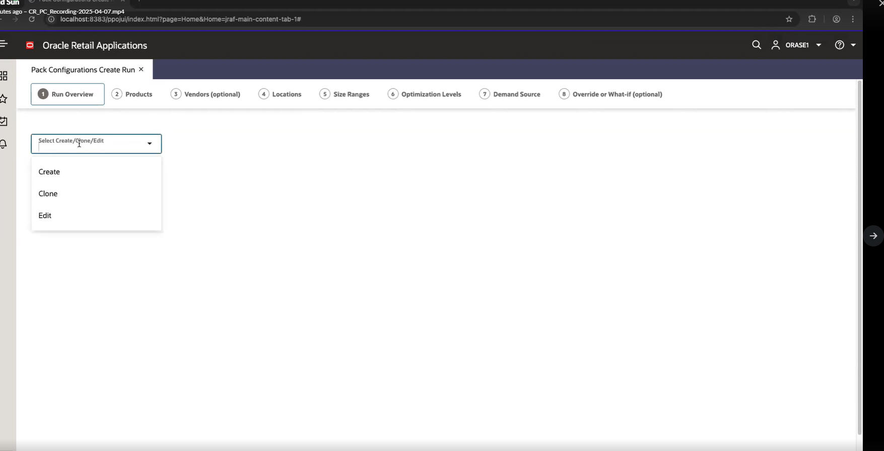 This image shows create run task. This image shows create run task.