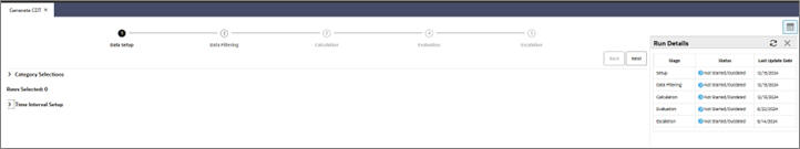 This image shows generating cdt screen