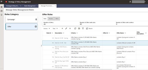 This image shows the rules tab.