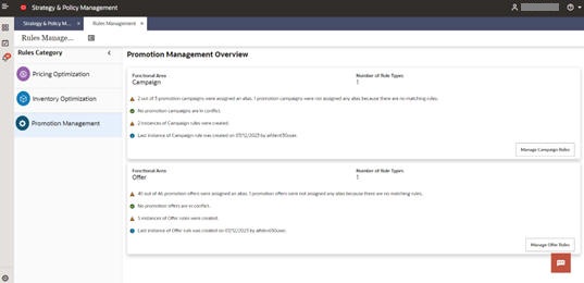 This image shows Promotion Management.