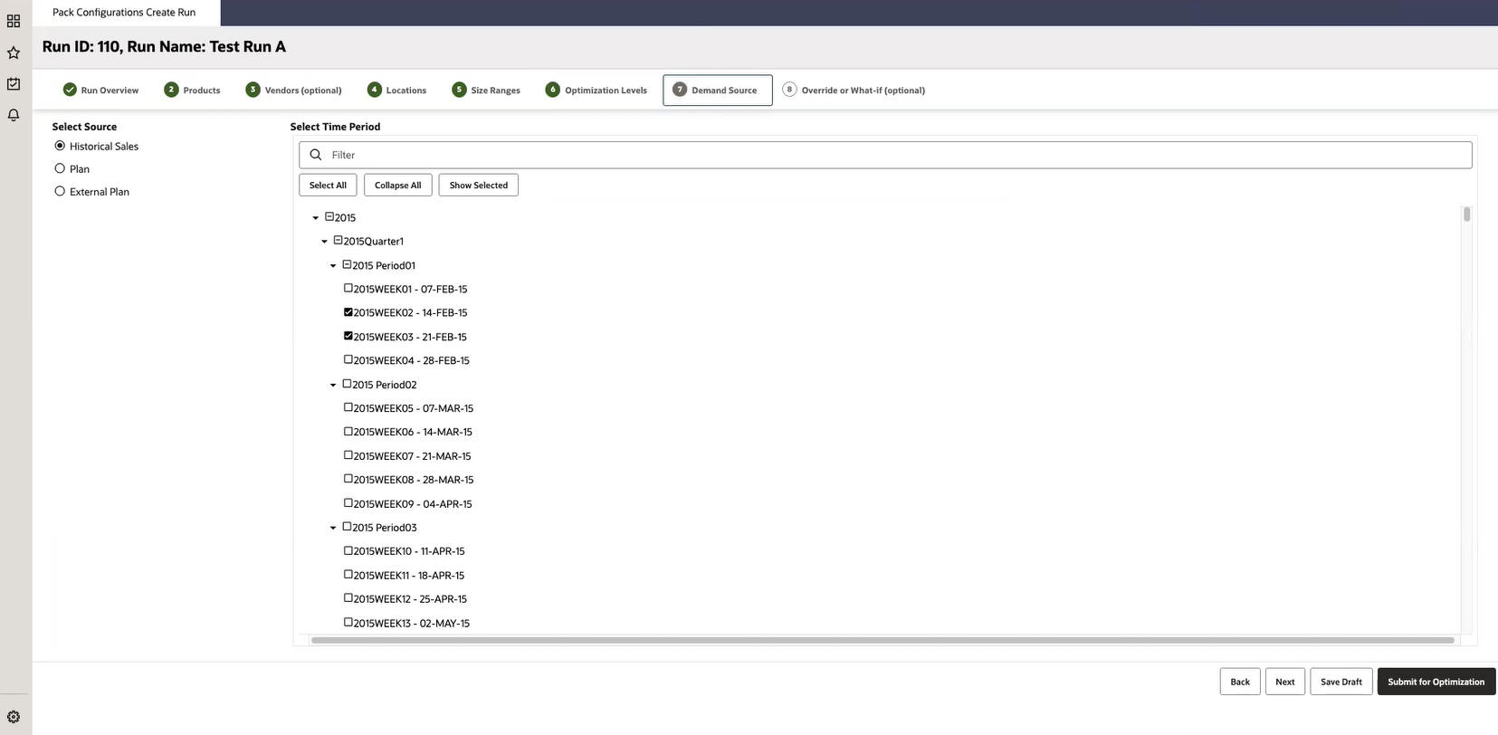 This image shows select demand source