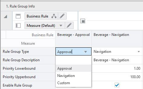 Rule Group Info View Rule Group Info View