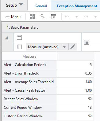 Basic Parameters View Basic Parameters View