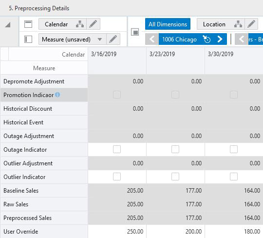 Preprocessing Details View Preprocessing Details View