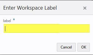 Enter Workspace Label
