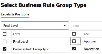 Workspace Wizard: Select Business Rule Group Type