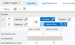 Create Targets - Seed Plan: Initialize View