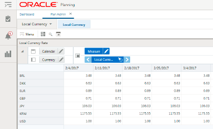 Local Currency Rate View