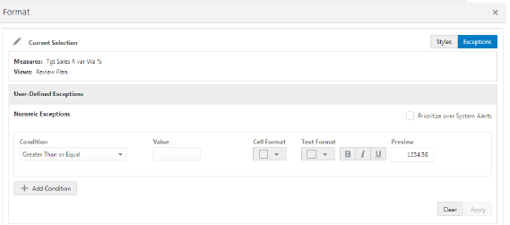 Format Dialog Format Dialog