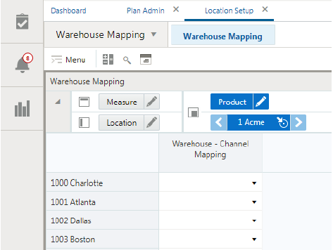 Warehouse Mapping View