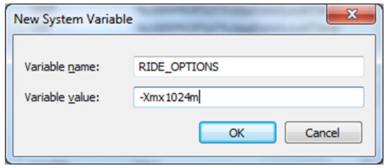 This image displays an example of RIDE_OPTIONS Variable This image displays an example of RIDE_OPTIONS Variable