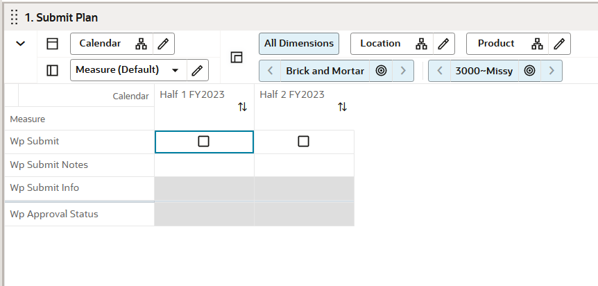 Submit and Approve Plan View