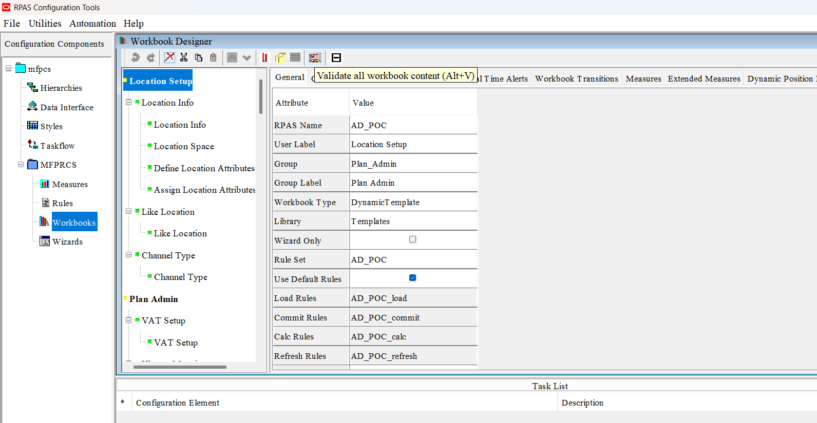 Check for any Worksheet Errors in the Task List