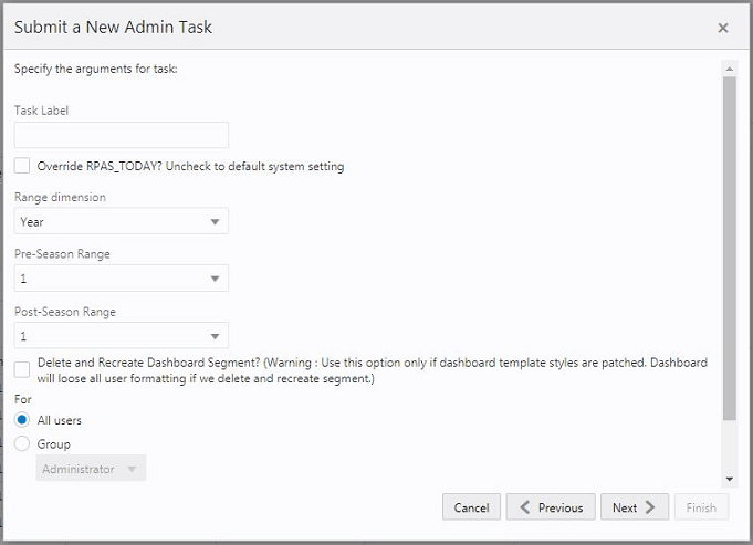 This figure shows specifying the arguments for the task.