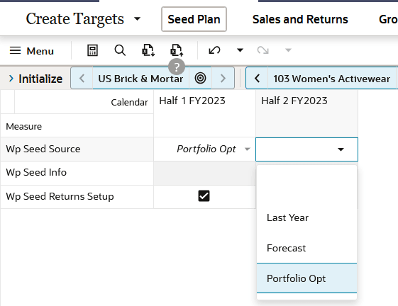 Seeding Options Seeding Options